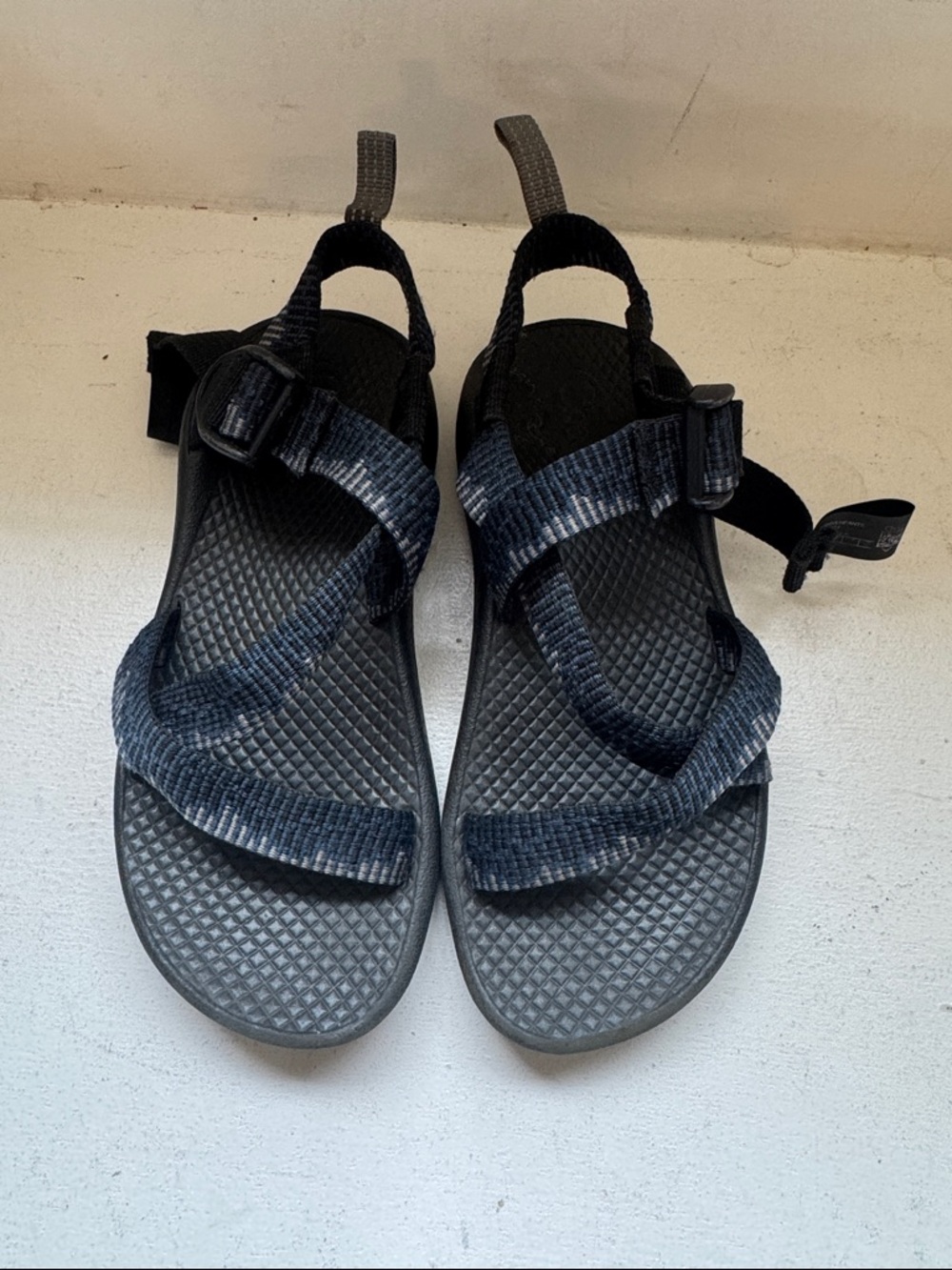 Chaco Kids Black Blue Striped Adjustable Sandals